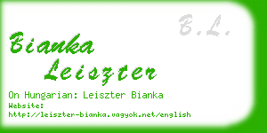 bianka leiszter business card